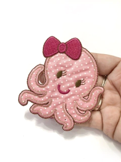 APLIQUE TERMOCOLANTE POLVO ROSA TAM G 7X8,5CM UNIDADE - loja online
