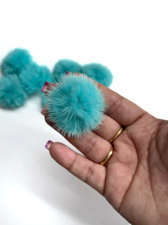 POMPONS ACHATADINHOS DE PELUCIA 4,5CM TIFANY 2 UNIDADES - comprar online
