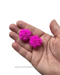 POMPOM DE MALHA 2,5CM FUCSIA (10 UNIDADES) - comprar online