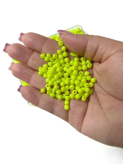 MIÇANGÃO DE ACRILICO 4,5MM AMARELO NEON COM 15 GRAMAS - Sonhos da Lorena