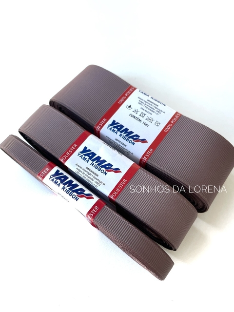 FITA GORGURÃO LISO YAMA COR 839 CHOCOLATE CHIP COM 10 METROS