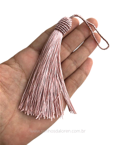 TASSEL POLIESTER ROSÊ 14CM UNIDADE - comprar online