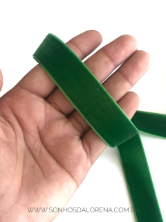 FITA VELUDO SANDING 22MM 60 VERDE BANDEIRA POR METRO - comprar online