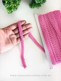 PASSAMANARIA LARGURA DE 1,3CM POR METRO ROSA MÉDIO - comprar online