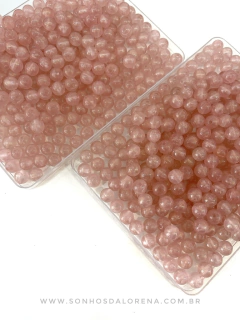 BOLA TRANSLUCIDA GLITER FINO NUDE ROSADO COM 30 GRAMAS