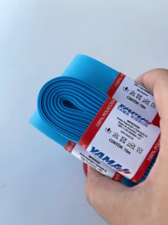 FITA GORGURÃO LISO YAMA COR 328 ISLAND BLUE COM 10 METROS - comprar online