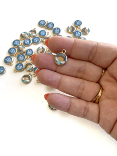 PINGENTE METAL SÃO MIGUEL AZUL 02 UNIDADES na internet