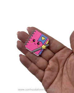 APLIQUE EMBORRACHADO CADERNO ROSA CHICLETE (2 UNIDADES) - comprar online