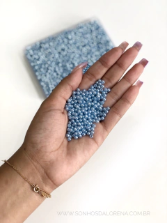 PEROLA EM ABS AZUL CEU DE 4MM COM 15 GRAMAS - comprar online