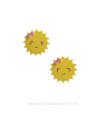 APLIQUE ACRILICO SOL 2,5CM X 2,5CM COM 2UNIDADES