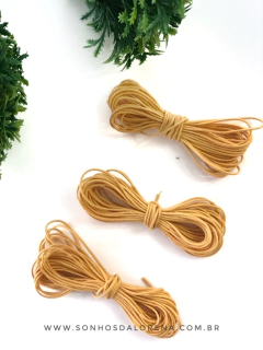 CORDÃO ENCERADO OURO COM 5 METROS