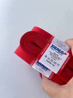 FITA GORGURÃO LISO YAMA COR 235 POPPY RED COM 10 METROS - comprar online