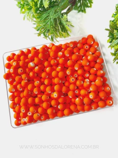 BOLA EMBORRACHADA LARANJA NEON 8MM COM 30 GRAMAS