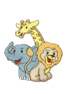 APLIQUE TERMOCOLANTE SAFARI ELEFANTE,GIRAFA E LEÃO TAM G 9,2X11CM UNIDADE - Sonhos da Lorena