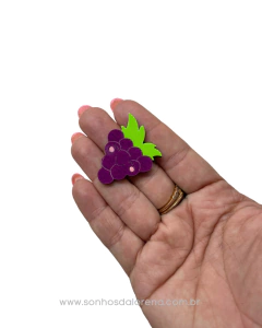 APLIQUE ACRILICO UVA VERÃO DA LORE 3X2,6CM (2 UNIDADES) - comprar online
