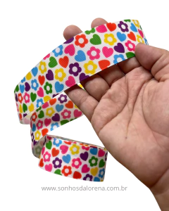 FITA GORGURÃO ESTAMPADA VERÃO FLORAL COM 3 METROS (38MM) - Sonhos da Lorena