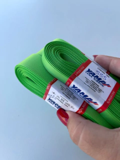 FITA GORGURÃO LISO YAMA COR 555 GREEN FLASH COM 10 METROS - comprar online