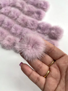 POMPONS ACHATADINHOS DE PELUCIA 4,5CM LILÁS 2 UNIDADES - comprar online