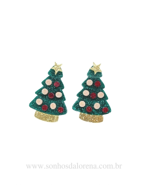 APLIQUE ACRILICO ARVORE DE NATAL 5X3,4CM UNIDADE