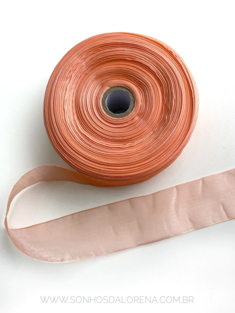 FITA ORGANZA YAMA NEW SALMÃO 135 DE 38MM 10 METROS