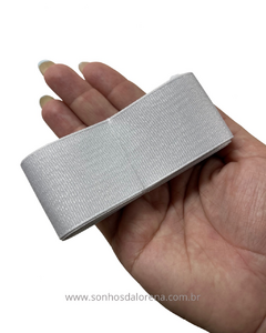 FITA GORGURÃO PURL WHITE PRATEADO COM 3 METROS - comprar online