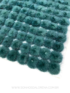 POMPONS ACHATADINHOS DE PELUCIA 2,5CM VERDE SELVA 2 UNIDADES