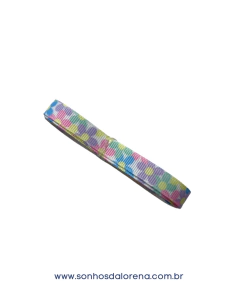 FITA GORGURÃO ESTAMPADA FLORES CANDY COM 3 METROS (10MM)