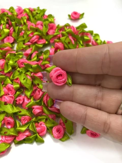 FLORES DE ROCOCO ROSA NEON KIT COM 5 UNIDADES - comprar online
