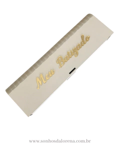 CAIXA PARA BATIZADO EM MDF PEQUENA 33CM X 10CM