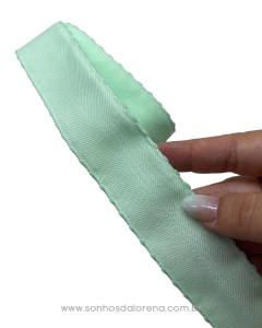 FITA TWILL POMPOM VERDE BEBE COM 3 METROS (38MM) - comprar online