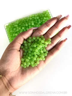 BOLAS TRANSLUCIDAS 6MM VERDE NEON 30 GRAMAS - comprar online