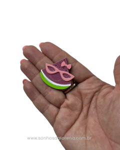 APLIQUE ACRILICO MELANCIA VERÃO DA LORE 3,5X3,5CM (2 UNIDADES) - comprar online