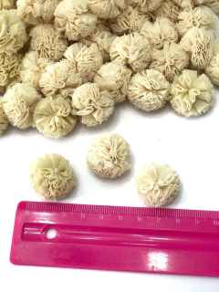 POMPONS DE MALHA 2,5CM OFF WHITE (10 UNIDADES) - comprar online