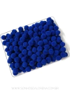 POMPOM DE FIBRA 10MM AZUL ROYAL PACOTE COM 4 GRAMAS APROX. 50 UNIDADES