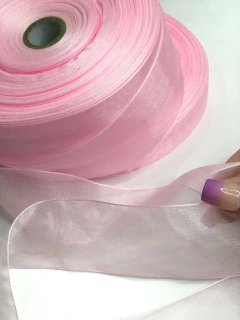 FITA ORGANZA SANDING 43 ROSA BEBÊ KIT 10 METROS - comprar online