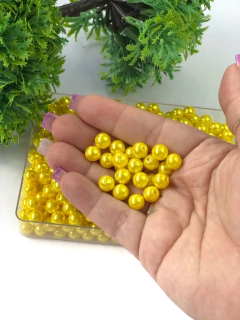 PEROLAS EM ABS AMARELO GEMA 8MM COM 30 GRAMAS - comprar online