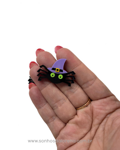 APLIQUE ACRILICO HALLOWEEN ARANHA 2,5CM (02 UNIDADES) - comprar online