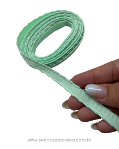 FITA TWILL POMPOM VERDE BEBE COM 3 METROS (10MM) - comprar online