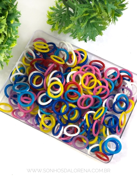 BORRACHINHAS PARA OCULOS DE 18MM CORES MISTAS KIT COM 10 UNIDADES