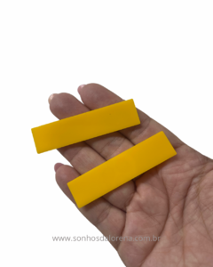 PLAQUINHA PARA AIRCLIP TAM 6CM X 1,5CM (2 UNIDADES) AMARELO CANARIO - comprar online