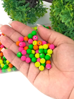 BOLAS EMBORRACHADAS MISTAS TONS NEON 8MM COM 30 GRAMAS - comprar online
