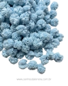 KIT COM 10 POMPONS DE MALHA DE 2,5CM AZUL BB