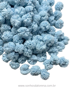 POMPONS DE MALHA 2,5CM AZUL BB (10 UNIDADES) na internet