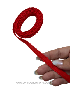 FITA TWILL POMPOM VERMELHO COM 3 METROS (10MM) - comprar online