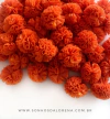 KIT COM 10 POMPONS DE MALHA DE 2,5CM LARANJA