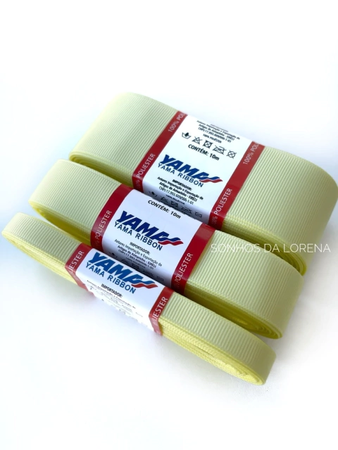 FITA GORGURÃO LISO YAMA COR 617 BABY MAIZE COM 10 METROS