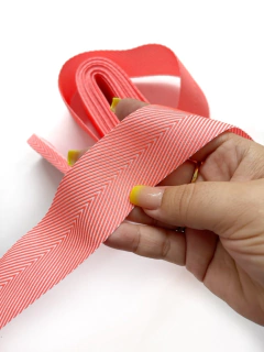 FITA POLIESTER TWILL LARANJA NEON PEÇA COM 5 METROS - comprar online