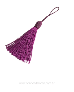 TASSEL POLIESTER ROXO 14CM UNIDADE