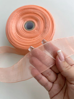 FITA ORGANZA YAMA NEW SALMÃO 135 DE 38MM 10 METROS - comprar online