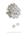 ETIQUETA DE ACRILICO PRATA 10MM TAG LISA PERSONALIZADA 50 UNIDADES